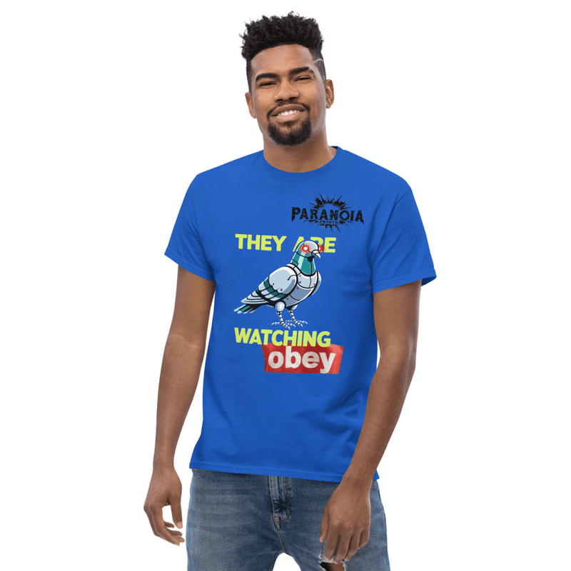 Pigeon Obey - conspiracy t-shirt design by ParanoiaPrints
