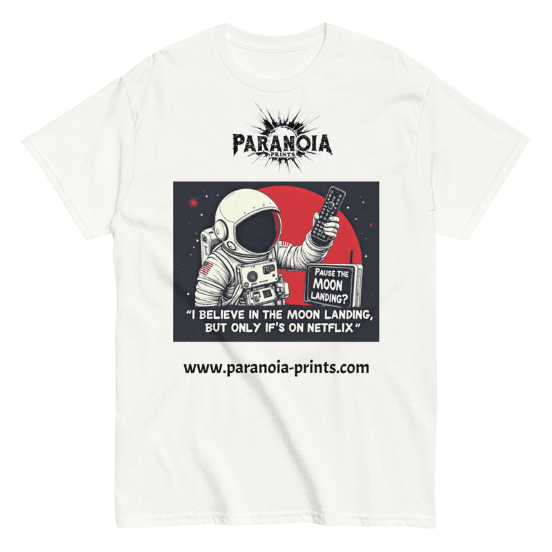 Moon Landing — One Giant Lie? - conspiracy t-shirt design by ParanoiaPrints