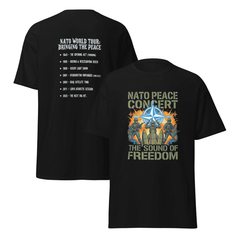 Nato peace tour - conspiracy t-shirt design by ParanoiaPrints